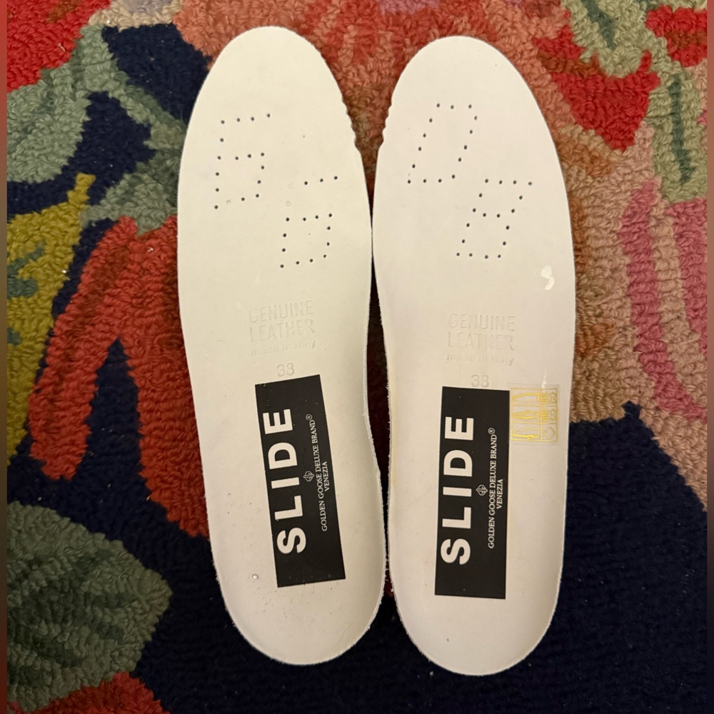 Golden Goose Slides Private Edition Silver Glitter Sneakers - Picture 11 of 12